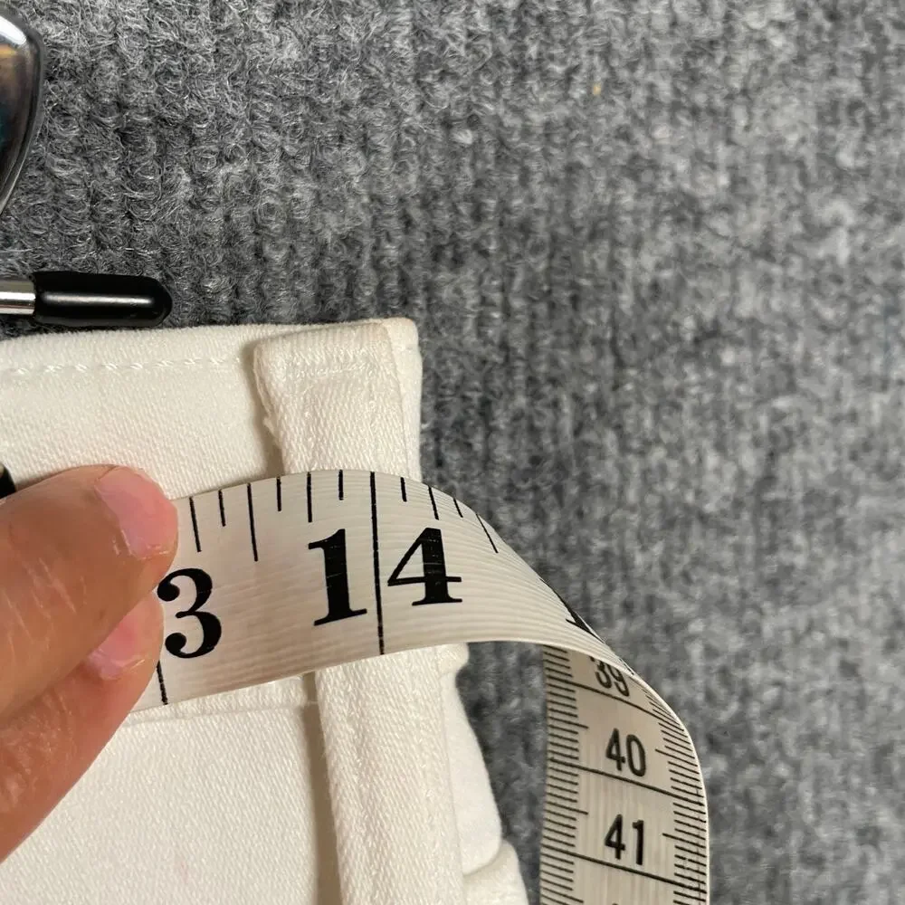 New Madewell Womens W26 Stovepipe Jeans White High Rise Ankle Length‎ Pockets